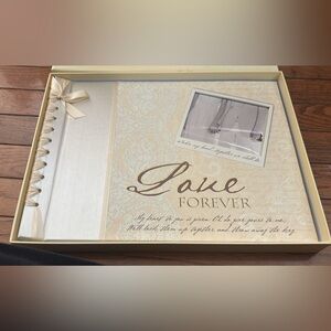 Elegant Love Forever Photo Album - Cream and Gold
